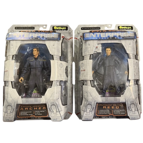 Art Asylum Other - Star Trek Enterprise Broken Bow Capt. Jonathan Archer & Lieut. Malcolm Reed Lot
